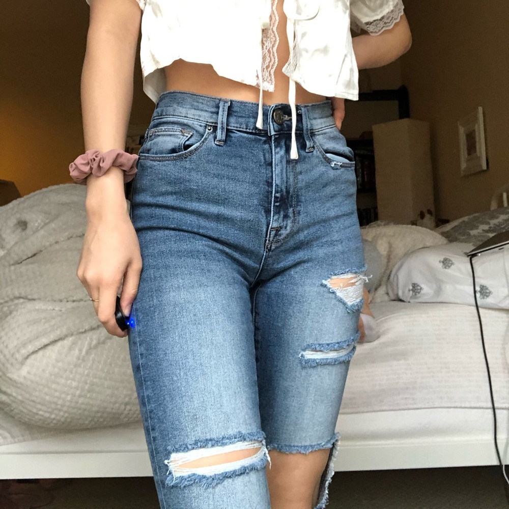 Medium wash ripped Urban Outfitters jeans
